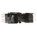 boutonpoussoir blanc diam 16 à impulsion affleurant 1O plus 1F