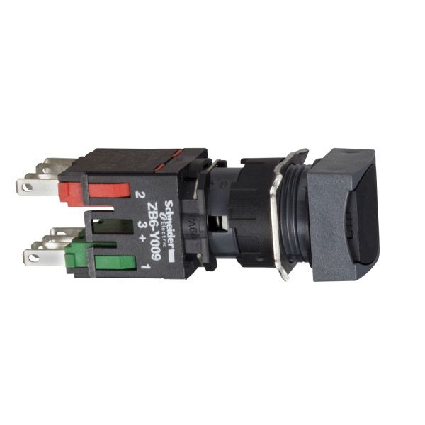 boutonpoussoir noir diam 16 à impulsion affleurant 1O plus 1F