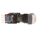 boutonpoussoir lumineux blanc diam 16 à impulsion dépassant 24 V 1O plus 1F