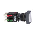 boutonpoussoir lumineux blanc diam 16 à accrochage affleurant 24 V 1O plus 1F