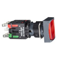 boutonpoussoir lumineux rouge diam 16 à accrochage affleurant 24 V 1O