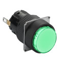 voyant rond diam 16 IP 65 vert DEL intégrée 24 V cosses