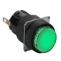 voyant rond diam 16 IP 65 vert DEL intégrée 24 V cosses