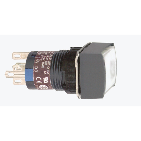 boutonpoussoir lumineux blanc diam 16 pousserpousser affleurant 24 V 2OF