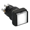 boutonpoussoir lumineux blanc diam 16 pousserpousser affleurant 24 V 2OF