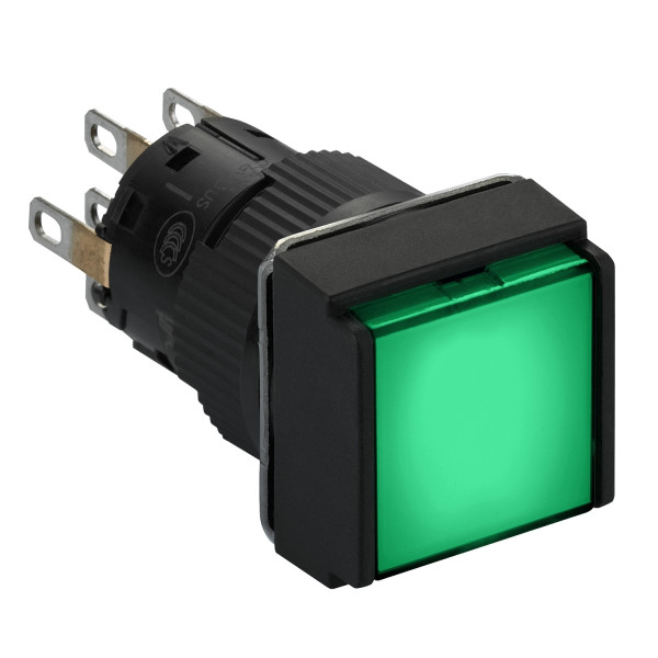 boutonpoussoir lumineux rouge diam 16 pousserpousser affleurant 24 V 2OF