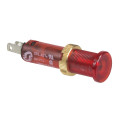 voyant rond diam 8 IP 40 rouge DEL intégrée 12 V cosses