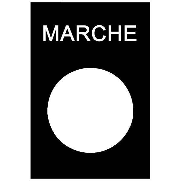 étiquette 30 x 40 mm noir MARCHE