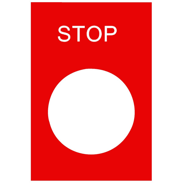 étiquette 30 x 40 mm rouge STOP