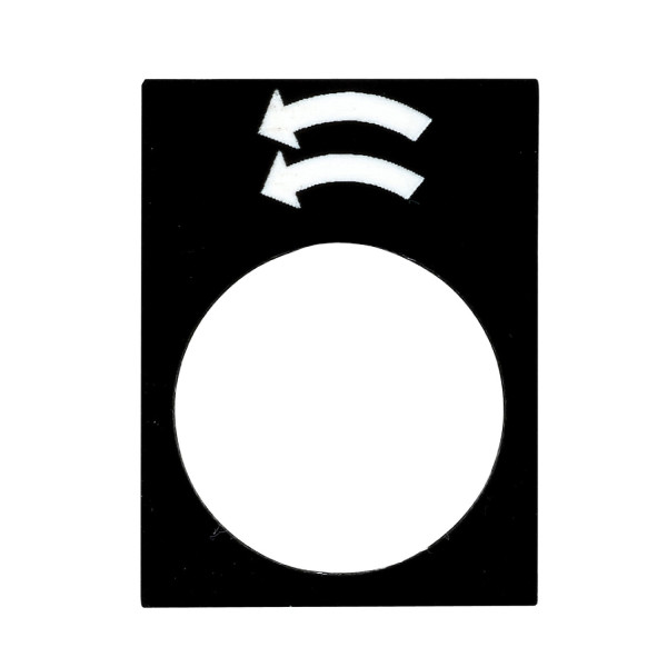 ETIQUETTE 30 X 40 MM NOIR ROTATION GAUCHE GV