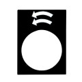ETIQUETTE 30 X 40 MM NOIR ROTATION GAUCHE GV