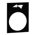 étiquette 30 x 40 mm noir rotation gauche PVGV