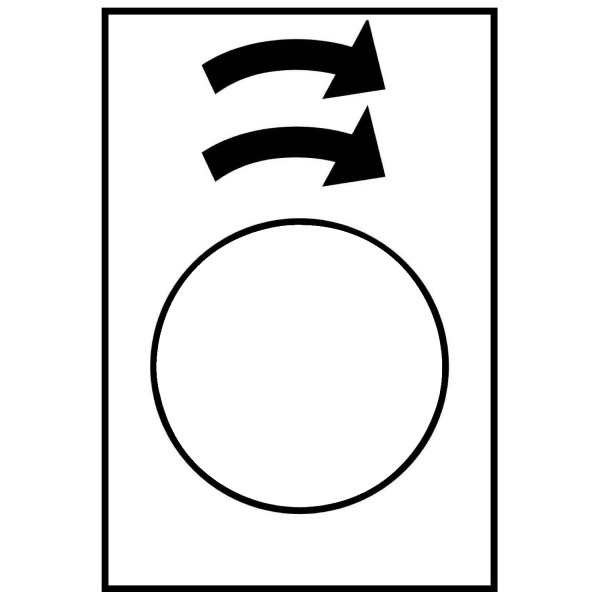 ETIQUETTE 30 X 40 MM BLANC ROTATION DROITE GV