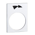 étiquette 30 x 40 mm blanc rotation droite PVGV