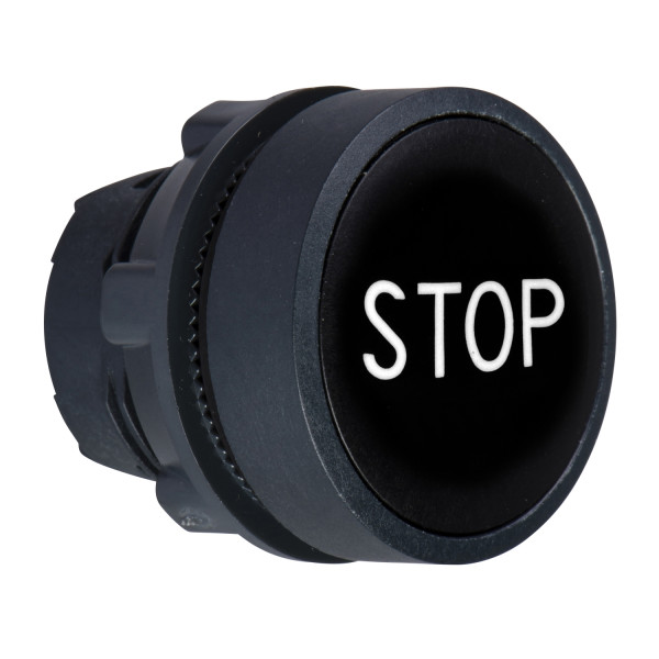 Harmony tête de bouton poussoir - Ø22 - noir - STOP