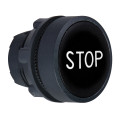Harmony tête de bouton poussoir - Ø22 - noir - STOP