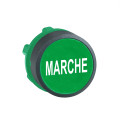 Harmony tête de bouton poussoir - Ø22 - vert - MARCHE