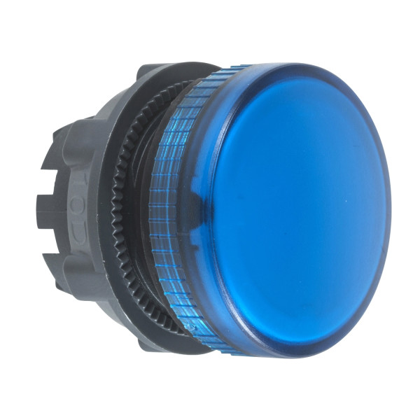 Harmony tête de voyant - Ø22 - rond - cabochon lisse bleu