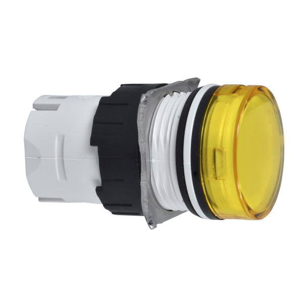 tête pour voyant diam 16 ronde cabochon lisse jaune