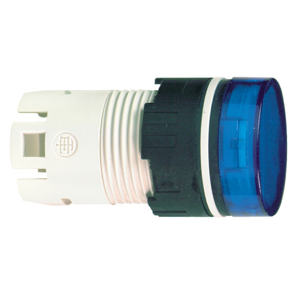 tête pour voyant diam 16 ronde cabochon lisse bleu