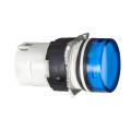 tête pour voyant diam 16 ronde cabochon lisse bleu
