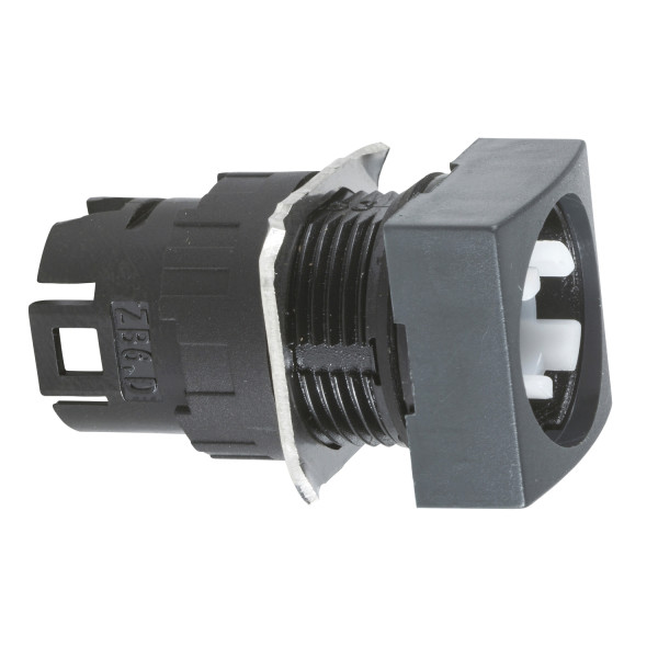 tête carrée pour bouton tournant lumineux 2 positions diam 16 noir