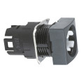 tête carrée pour bouton tournant lumineux 2 positions diam 16 noir