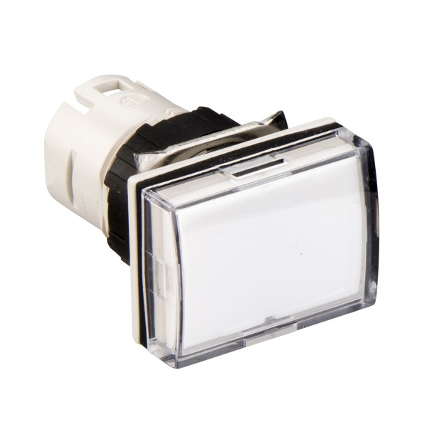 tête pour voyant diam 16 rectangulaire cabochon lisse blanc