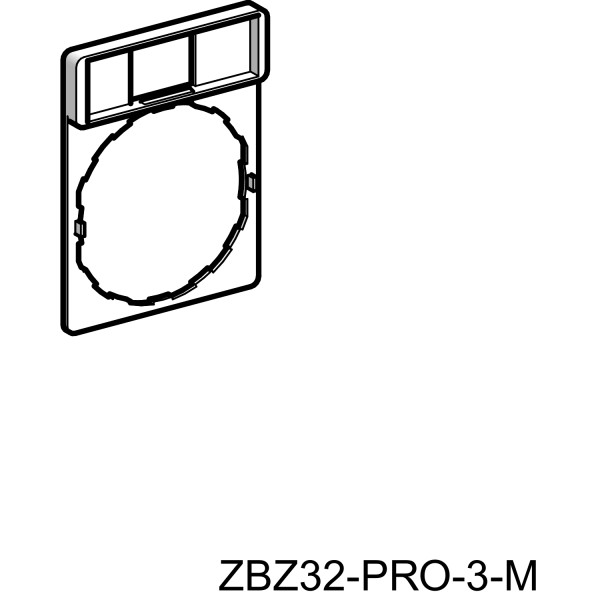 porte étiquette 24 x 28 mm taille 1 diam 16 sans étiquette