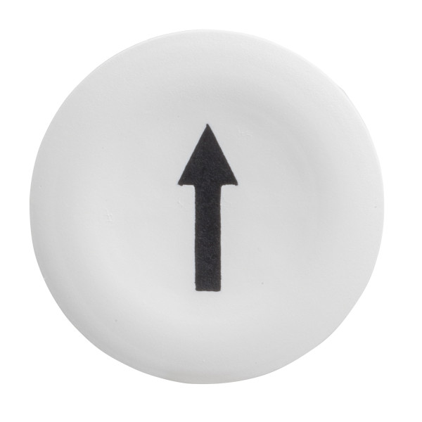 Harmony cabochon lisse flèche haute - blanc pour poussoir rond Ø22