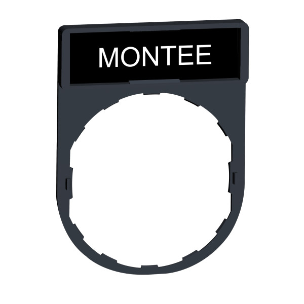 Harmony porte étiquette 30 x 40 mm standard - Ø22 - avec étiquette MONTEE