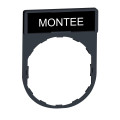 Harmony porte étiquette 30 x 40 mm standard - Ø22 - avec étiquette MONTEE
