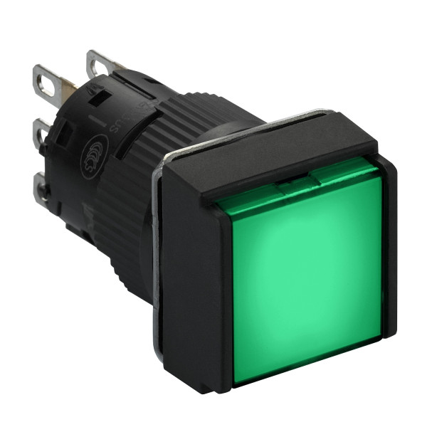boutonpoussoir lumineux rouge diam 16 à impulsion affleurant 24 V 1OF