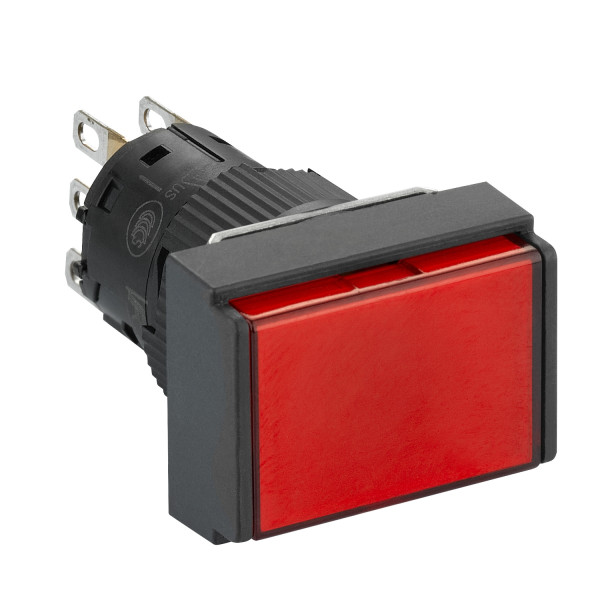 boutonpoussoir lumineux rouge diam 16 à impulsion affleurant 24 V 1OF