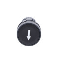 Harmony bouton-poussoir affleurant - Ø22 - noir - 1F - blanc Flèche bas