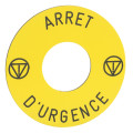 étiquette diam 16 diam 45 mm ARRET D URGENCE