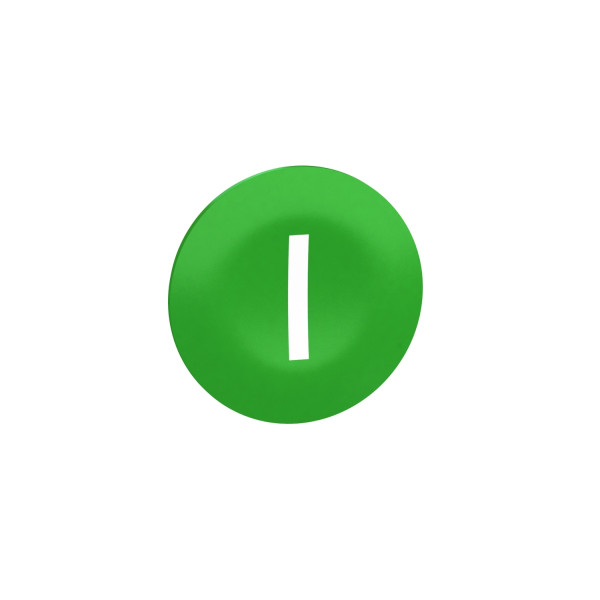 Harmony capsule de bouton-poussoir vert - marqué I blanc - jeu de 10