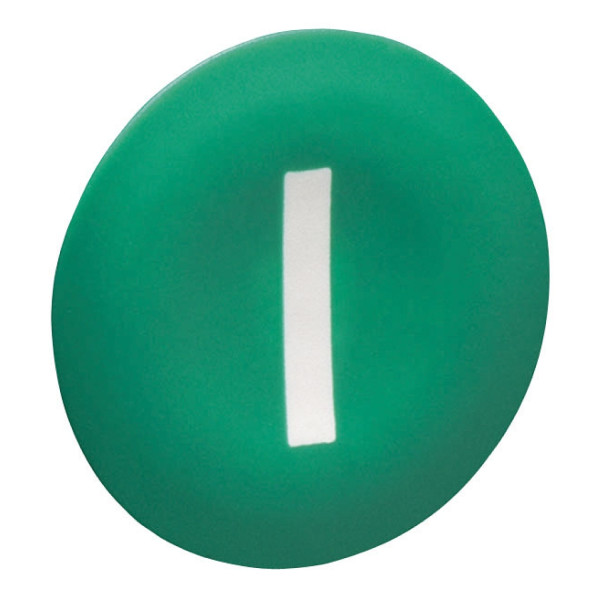 Harmony capsule de bouton-poussoir vert - marqué I blanc - jeu de 10