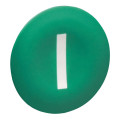 Harmony capsule de bouton-poussoir vert - marqué I blanc - jeu de 10