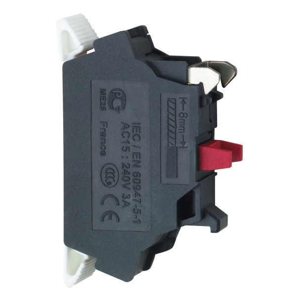 Harmony bloc contact pour bouton - ZBE Ø22 - 1O - bornes à ressort