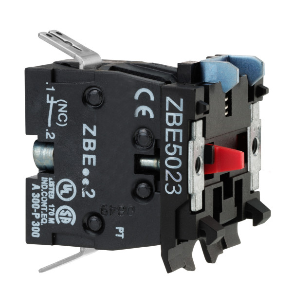 Harmony bloc contact pour bouton - ZBE Ø22 - 1O pour forte charge, cosse faston