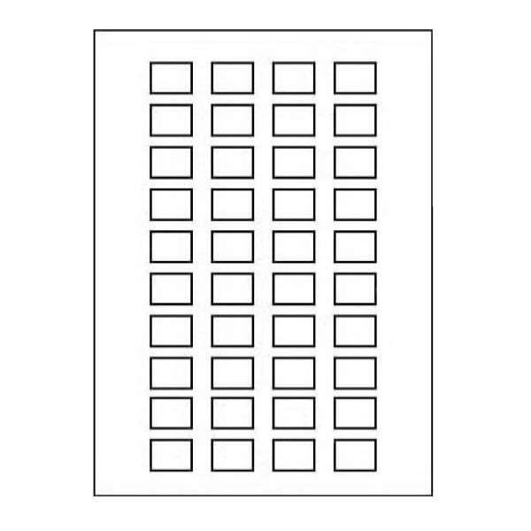 Harmony planche de 40 étiquettes - Ø22 - 18 x 27 mm - non marquée, à imprimer
