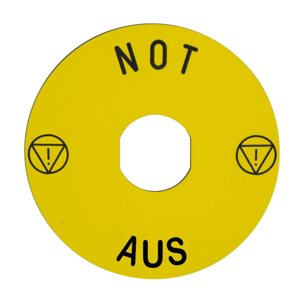 Harmony étiquette circulaire Ø90mm jaune - logo EN13850 - NOT HALT
