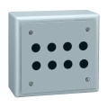 boîte à boutons vide XB2S métallique 8 perçages en 4 colonnes
