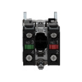BOUTON POUSSOIR, ROUGE, 1 NO 1NC CONTACT