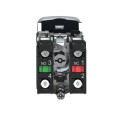 Harmony bt-pous Ø22 - triple touche, ressort de rappel - vert+vert+rouge - IP66