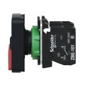 Harmony bt-pous Ø22 double touche, ressort de rappel vert + rouge IP66, IP69 K