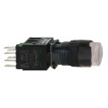 boutonpoussoir lumineux blanc diam 16 à impulsion affleurant 24 V 1F