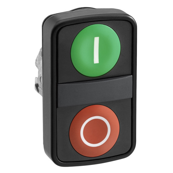 Harmony tête bouton-poussoir double touche Ø22- vert + rouge E S IP66, IP69 K