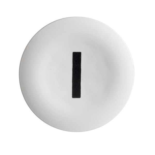 Harmony cabochon lisse I - blanc pour poussoir rond Ø22